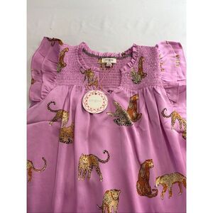 NWT Umgee Pink Cheetah Top Blouse Size Small New